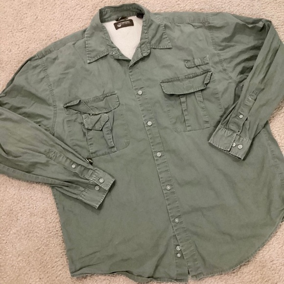 Wrangler Other - Wrangler Men’s Large Green Outdoor Utility Long Sleeve Shirt